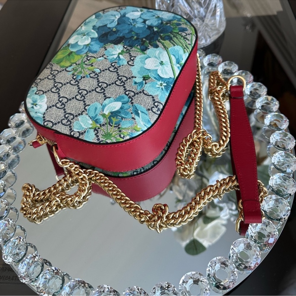 Gucci Floral Crossbody Bag - Blue and Green - Picture 10 of 15